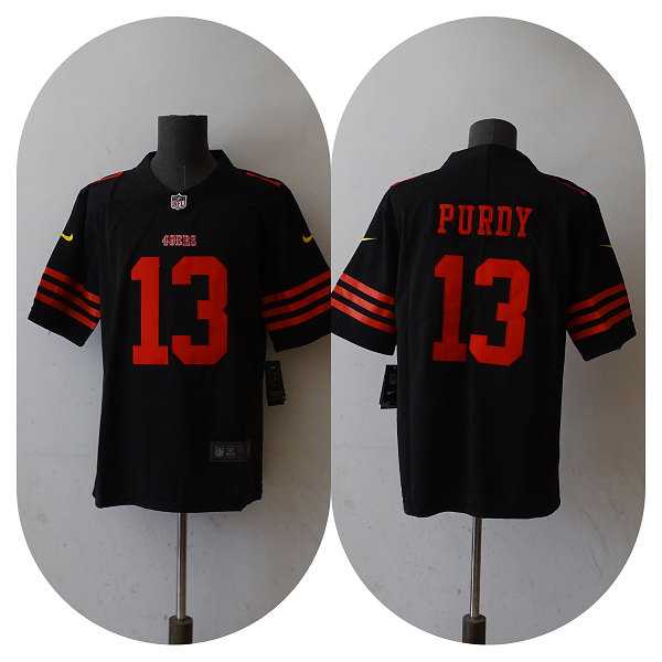 Men & Women & Youth San Francisco 49ers #13 Brock Purdy Black Vapor Untouchable Limited Stitched Jersey